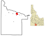 Twin Falls County Idaho Incorporated and Unincorporated areas Twin Falls Highlighted